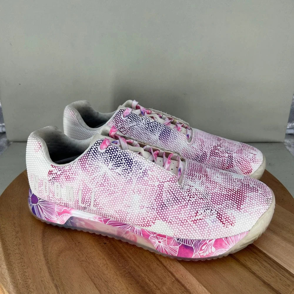 NOBULL SuperFabric Trainer Floral Pink Purple White Mens 15 Training Gym Workout